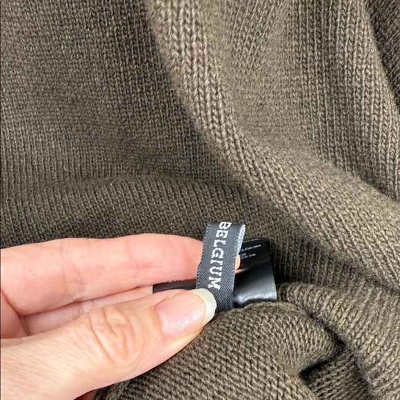 ANN DEMEULEMEESTER Dark green Brown Knit long sleeve Top - Picture 8 of 12